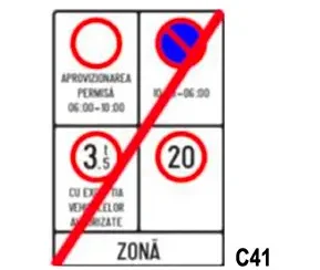 Sfârșitul zonei cu restricții