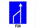 Terminarea benzii de circulație din stânga părții carosabile