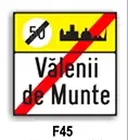 Ieșire din localitate