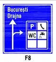 Presemnalizarea parcare pe drumurile naționale, drumuri expres și variante ocolitoare