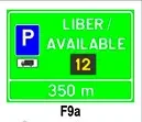 Presemnalizare pe autostradă a locurilor de parcare libere pentru vehicule de transport marfă