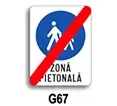Sfârșitul zonei pietonale