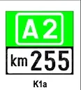 Indicator kilometric pentru autostrăzi