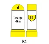 Indicator kilometric pentru drumuri comunale