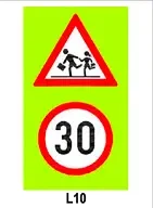 Panou copii + limitare de viteză