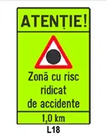 Zonă cu risc ridicat de accidente