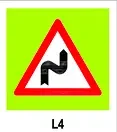 Panou curbă dublă sau o succesiune de mai mult de două curbe, prima la dreapta