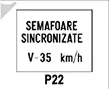 Viteza recomandată pe un sector de drum cu semafoare sincronizate
