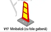 Minibaliză (cu folie galbenă)