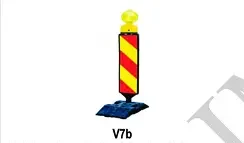 Baliză cu lampă cu lumină galbenă intermitentă